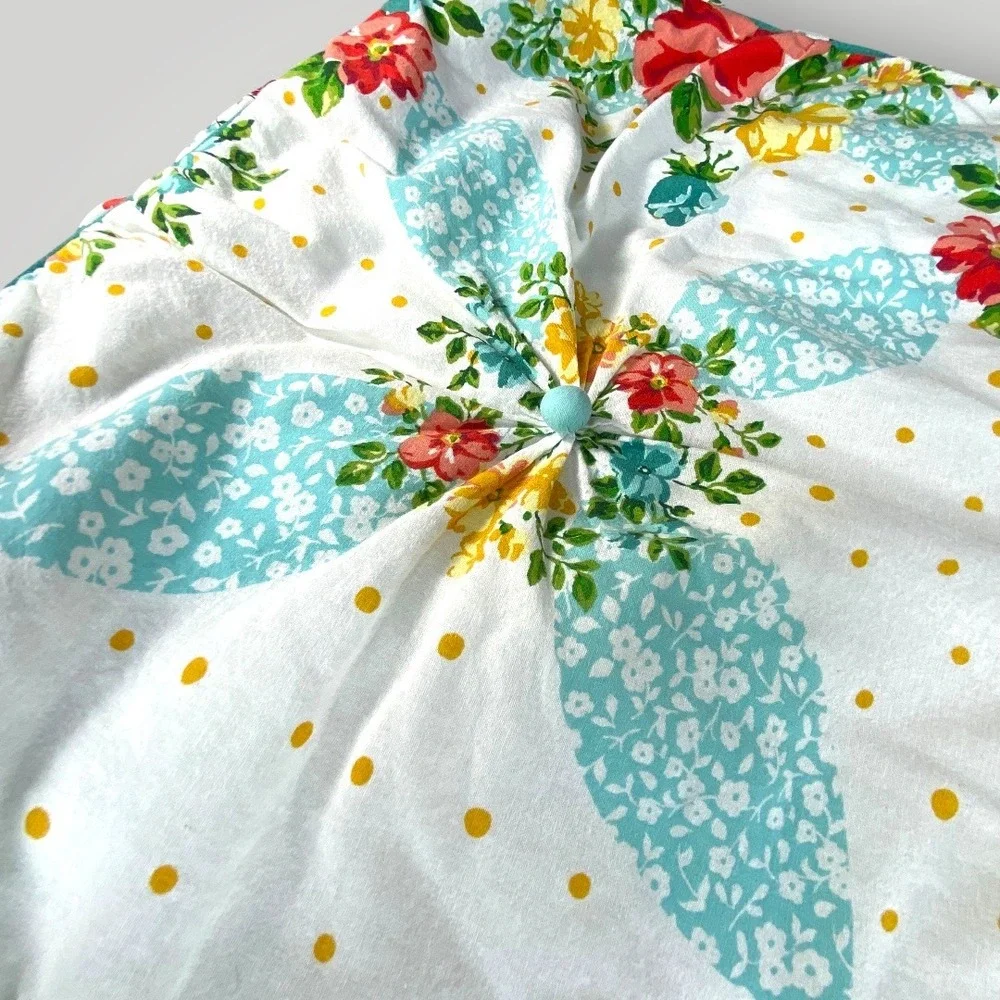 Pioneer Woman King Pillow Shams Floral Cottage Farmhouse Set 2 Boho‎ Decor
